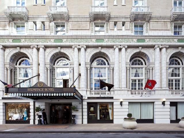 Exterior of the Hermitage Hotel in Nashville, Tennessee