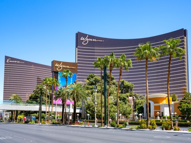 The Encore and Wynn hotel towers on the Las Vegas Strip