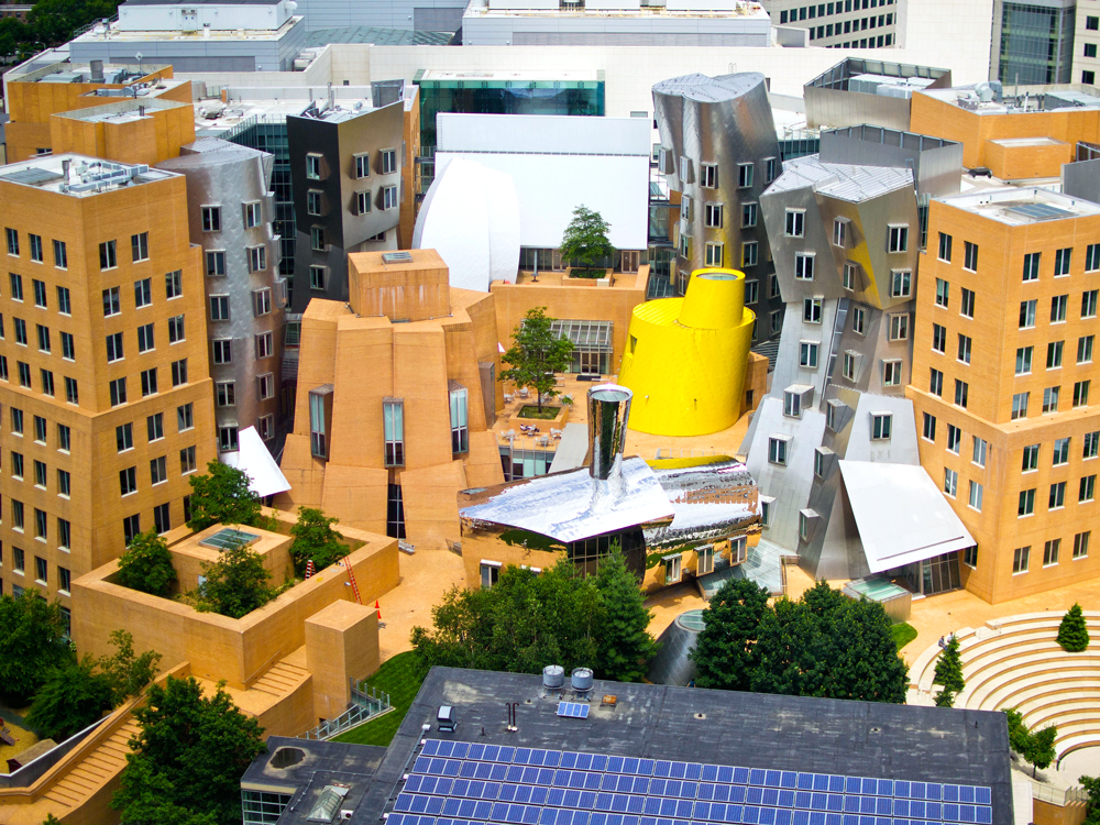 Aerial view of MIT campus in Cambridge, Massachusetts