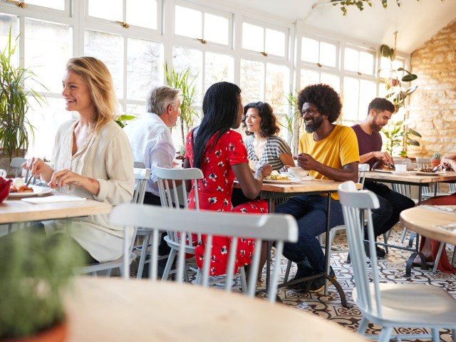 Diners in restaurant