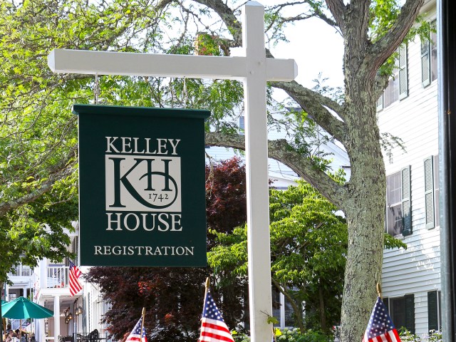 Sign for the Kelly House inn in Edgartown, Massachusetts