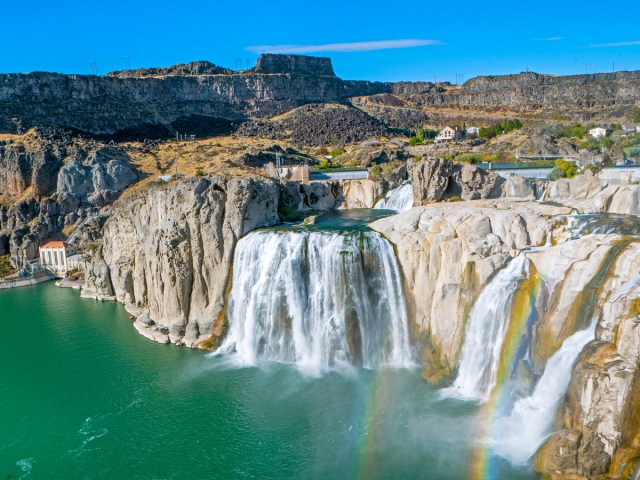 Rainbow over Shoshone Falls in Idaho