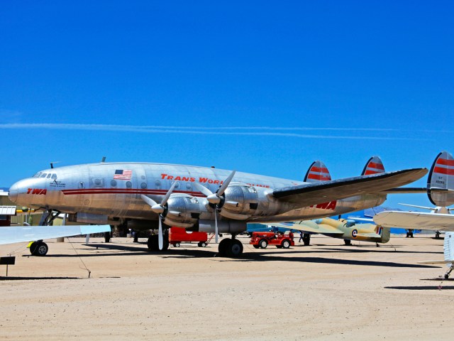 TWA L-1049 Constellation displayed at the Pima Air Museum in Arizona