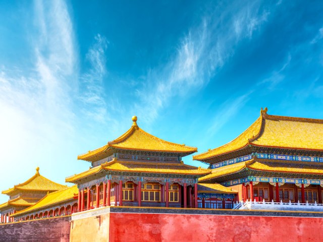 Yellow roofs in Beijing's Forbidden City