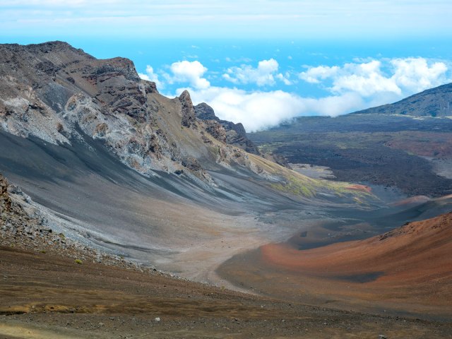 Landscape of Haleakalā National Park in Hawaii