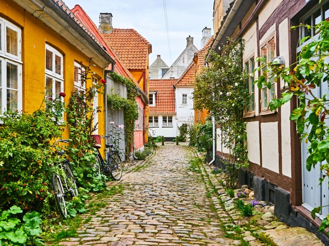 Residential street in Denmark