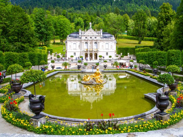 Estate and grounds of Linderhof Palace in Germany