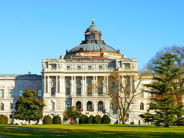 Exterior of the Thomas Jefferson Building at the Library of Congress in Washington, D.C.