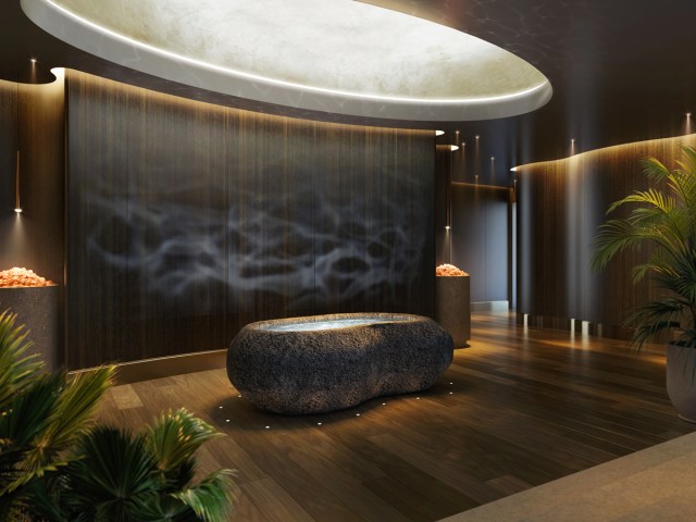 Spa inside Hilton hotel
