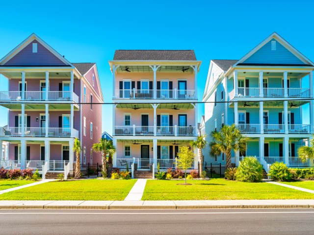 Multistory homes in Myrtle Beach, South Carolina