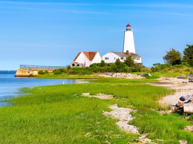 Lighthouse on the coast of Old Saybrook, Connecticut