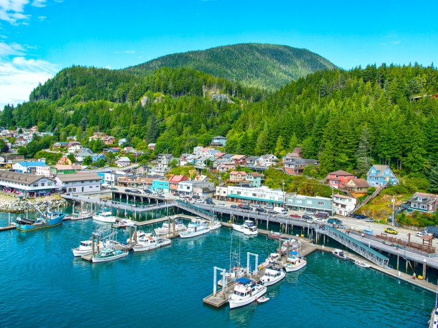 Aerial view of Ketchikan, Alaska