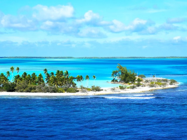 Aerial view of Fanning Island Atoll