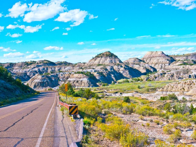 Scenic Loop Drive through Theodore Roosevelt National Park, North Dakota