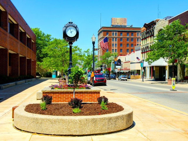 Clock tower in Fond du Lac, Wisconsin