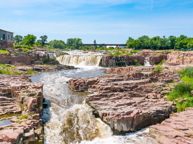 Waterfall in Sioux Falls, South Dakota