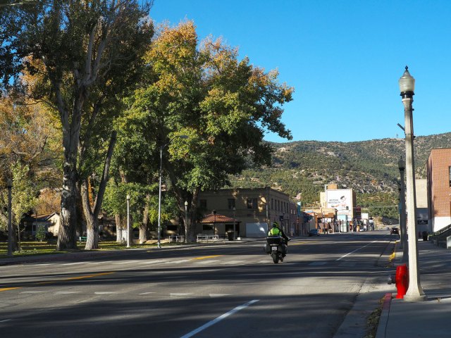Quiet, shady street in Ely, Nevada