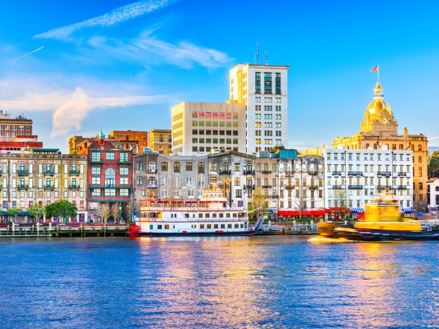 Waterfront buildings in Savannah, Georgia