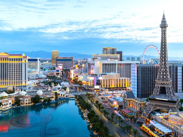 Aerial view of the Las Vegas Strip
