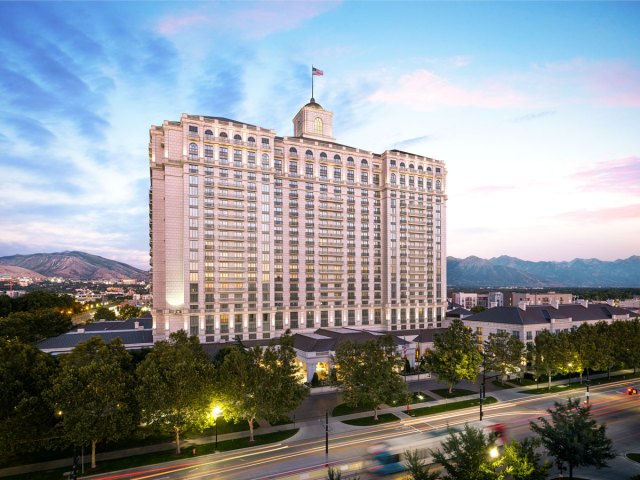 Exterior of the Grand America Hotel in Salt Lake City, Utah