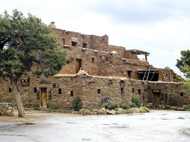 Historic stones structures in Oraibi, Arizona