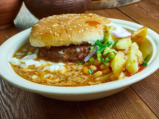 A plated slopper, specialty of Pueblo, Colorado