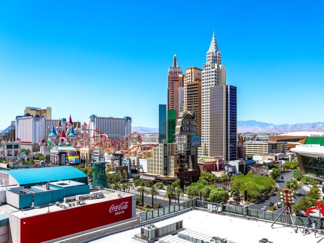 Aerial view of the Las Vegas Strip
