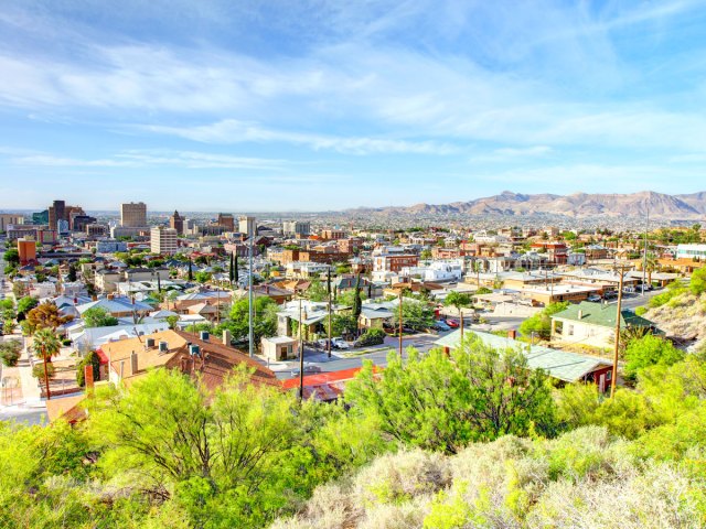 Aerial view of El Paso, Texas