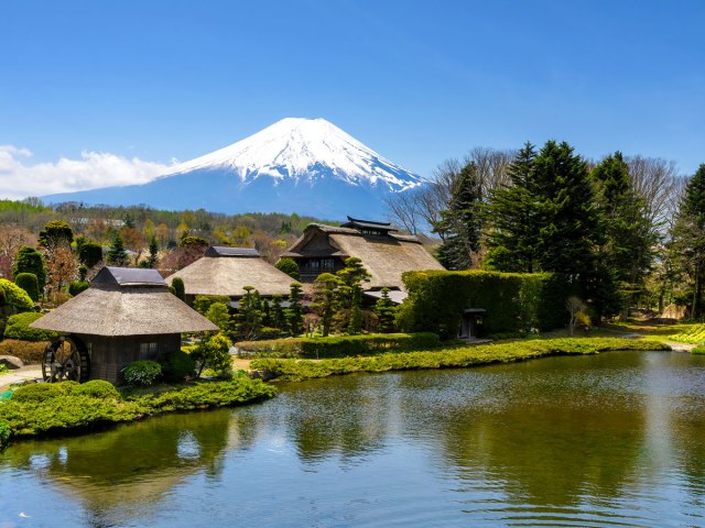 View of Mount Fuji from Oshino, Japan