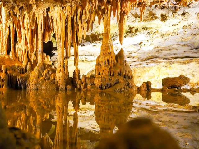 Formations inside Luray Caverns in Virginia