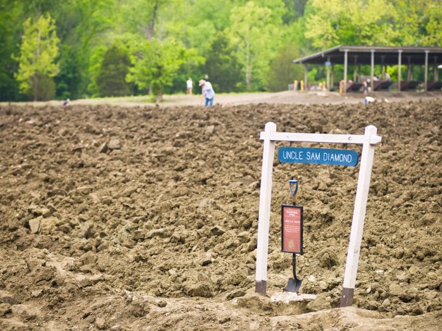 Sign for "Uncle Sam Diamond" at Crater of Diamonds State Park in Arkansas