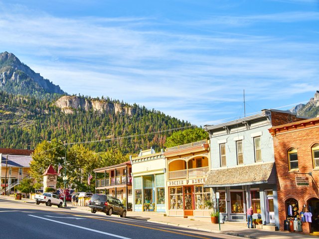Main street in Colorado mountain town