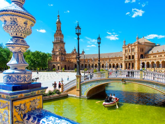 Plaza de España in Seville, Spain