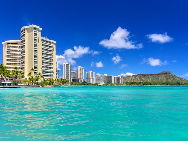 Waikiki Beach in Honolulu, Hawaii