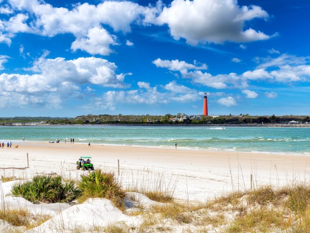 White sands of New Smyrna Beach in Florida