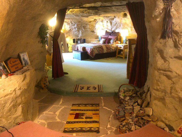 Cave room at Kokopelli's Cave hotel in New Mexico