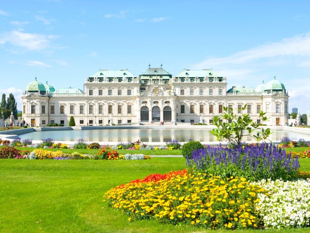 Belvedere Palace and gardens in Vienna, Austria