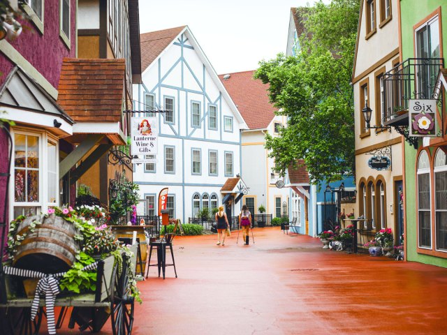 Main shopping street in Adamstown, Pennsylvania