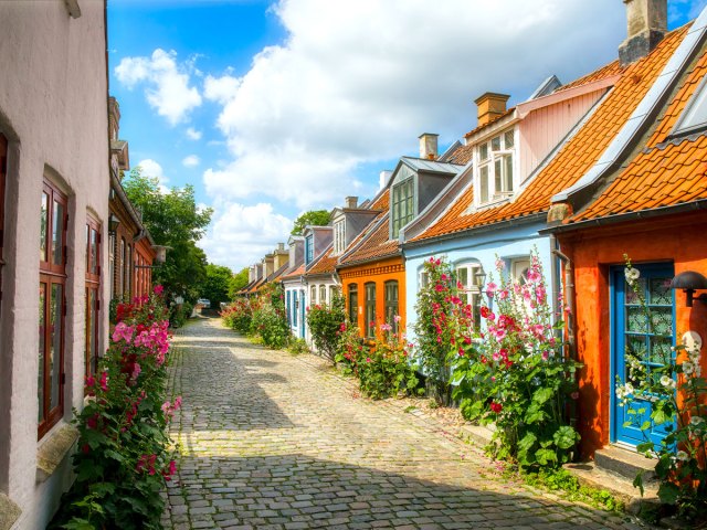 Residential street in Aarhus, Denmark