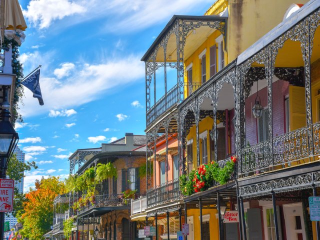 Historic architecture in the French Quarter of New Orleans, Louisiana