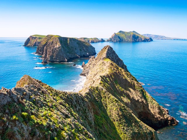 Aerial view of the Channel Islands in Southern California