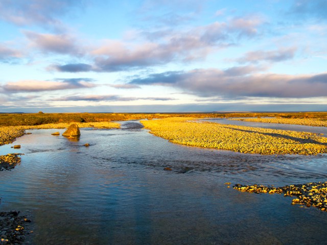 Aerial view of Coral Harbour in Nunavut 