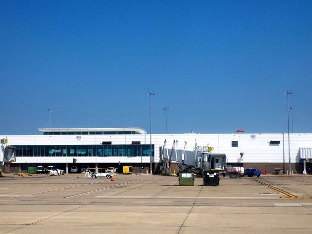 Unoccupied gate at Cincinnati/Northern Kentucky International Airport
