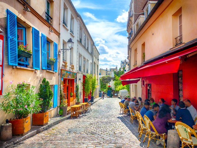Sidewalk cafe in Paris, France